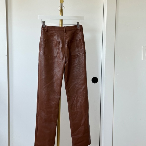 Wilfred (Aritzia) Brown Faux Leather Pants - Picture 6 of 8